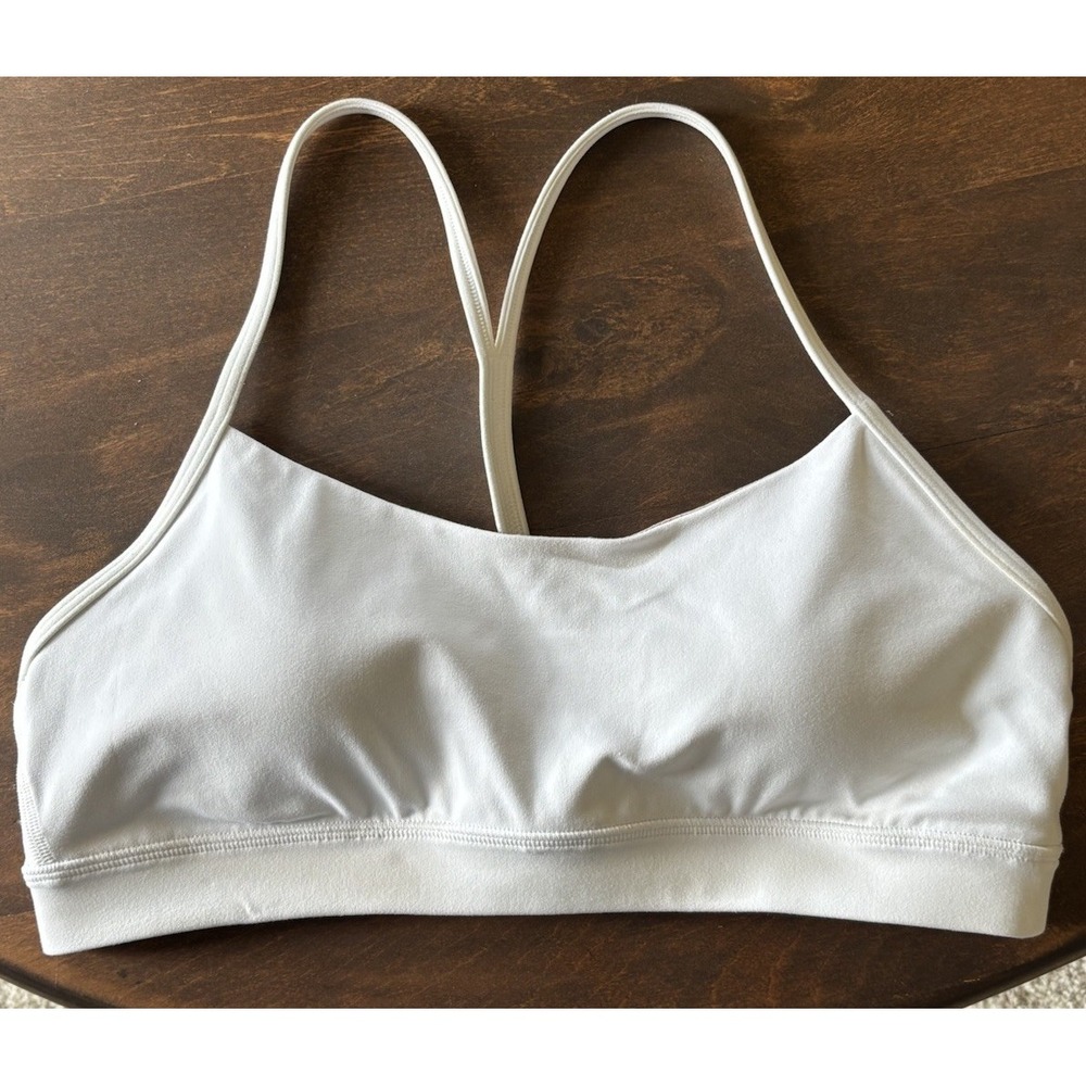 Lululemon Flow Y Sports Bra Size 10 White